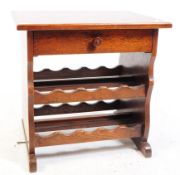 20TH CENTURY MAHOGANY SIDE TABLE / WINE RACK