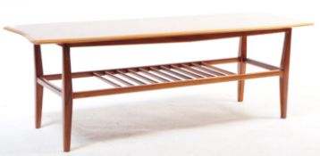 BRITISH MODERN DESIGN - MID CENTURY WALNUT LONG JOHN COFFEE TABLE
