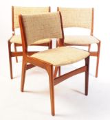 ERIK BUCH - SET OF 3 MID CENTURY TEAK DINING CHAIRS