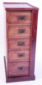 FIVE DRAWER COLONIAL PINE WELLINGTON CHEST