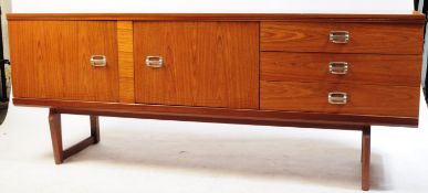 BRITISH MODERN DESIGN - MID CENTURY TEAK WOOD SIDEBOARD CREDENZA