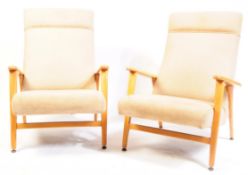 MANNER OF ERCOL FURNITURE - MID CENTURY PAIR OF EASY CHAIRS