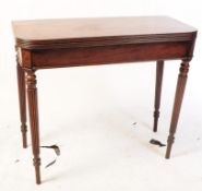 GEORGE III MAHOGANY FOLD OVER GAMES / CARD TABLE