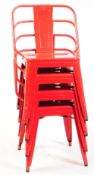 TOLIX - SET OF FOUR TOLIX CAFE / BISTRO CHAIRS