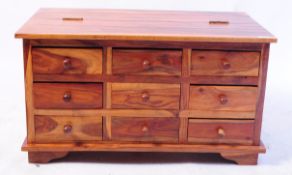 CONTEMPORARY MAHOGANY COFFEE TABLE CHEST