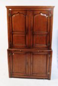 18TH CENTURY REVIVAL IPSWICH OAK COCKTAIL DRINKS CABINET