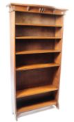 1920S ARTS & CRAFTS SOLID OAK LARGE OPEN WINDOW BOOKCASE SHELVES