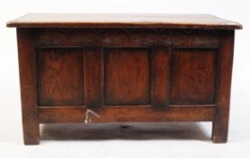 18TH CENTURY ENGLISH PEG JOINTED COUNTRY OAK COFFER CHEST