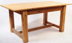 VINTAGE 20TH CENTURY PINE FARMHOUSE KITCHEN TABLE