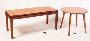 BRITISH MODERN DESIGN - LONG JOHN TEAK WOOD COFFEE TABLE T/W ANOTHER