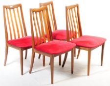 VICTOR B WILKINS FOR G-PLAN SET OF FOUR TEAK WOOD DINING CHAIRS
