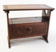 1920S SOLID OAK MONKS BENCH HALL SETTLE BENCH