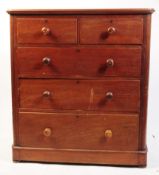 19TH CENTURY VICTORIAN MAHOGANY CHEST OF DRAWERS