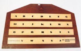 MID CENTURY MILITARY POSTAL - NAVAL MAIL WALL FITTING BOARD