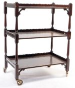 1940S PRE WAR THREE TIER MAHOGANY TEA TROLLEY - HOSTESS STAND