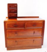EDWARDIAN WALNUT COTTAGE CHEST OF DRAWERS