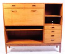 BRITISH MODERN DESIGN - MID CENTURY TEAK SIDEBOARD / BUREAU