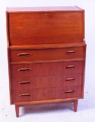 JENTIQUE - MID CENTURY TEAK BUREAU / WRITING DESK