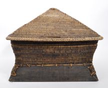 LARGE CHINESE WICKER BASKET