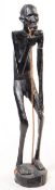 AFRICAN EBONISED CARVED WOODEN FIGURE