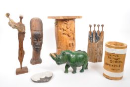 COLLECTION OF AFRICAN DECORATIVE ITEMS