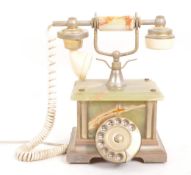 20TH CENTURY VINTAGE ONYX TELEPHONE