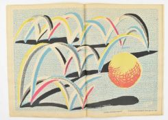 AFTER DAVID HOCKNEY (B. 1937) - A BOUNCE FOR BRADFORD - COLOUR LITHOGRAPH