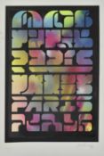 GRAHAM DEWS - UNTITLED SCREENPRINT POSTER, SPRAY PAINTED