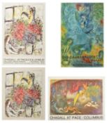 MARC CHAGALL - FOUR OFFSET LITHOGRAPH POSTER PRINTS