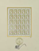 MISTERAITCH - ORIGINAL SIGNED LIMITED EDITION STAMP SHEET