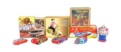 TINPLATE TOYS - X11 WIND-UP ROBOTS AND TOYS