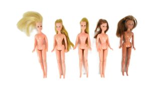 PIPPA DOLLS - X5 VINTAGE PALITOY PIPPA DOLLS