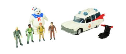 THE REAL GHOSTBUSTERS - VINTAGE KENNER ECTO-1 PLAYSET WITH FIGURES