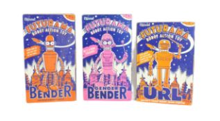 TINPLATE TOYS - X3 VINTAGE FUTURAMA WIND-UP ROBOTS