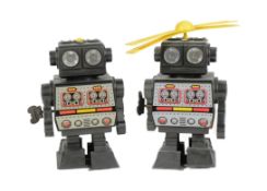 TINPLATE TOYS - X2 VINTAGE JAPANESE HELI-ROBOTS