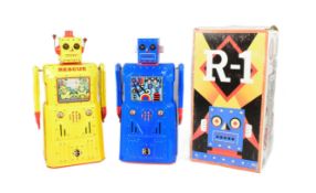 TINPLATE TOYS - X2 VINTAGE ROCKET USA R-1 ROBOTS