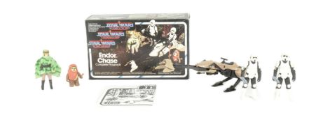 STAR WARS - RARE POWER OF THE FORCE 'ENDOR CHASE' ACTION FIGURE SET