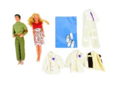 BARBIE - VINTAGE MATTEL BARBIE & KEN FIGURES & CLOTHES