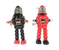 TINPLATE TOYS - X2 FORBIDDEN PLANET WIND-UP ROBOTS