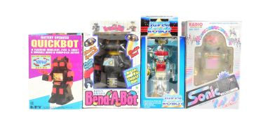 RETRO TOYS - X4 VINTAGE BATTERY POWERED ROBOTS