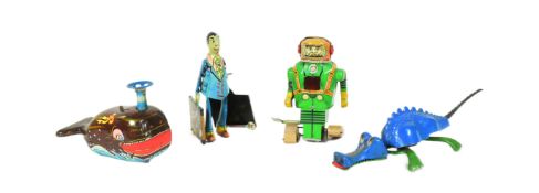 TINPLATE TOYS - X4 WIND-UP ROBOTS