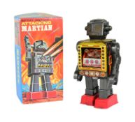 TINPLATE TOYS - VINTAGE JAPANESE HORIKAWA ATTACKING MARTIAN