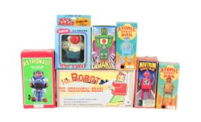 TINPLATE TOYS - X7 WIND-UP ROBOTS