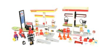 PLAYMOBIL - VINTAGE PLAYMOBIL SHELL & ESSO PETROL STATIONS