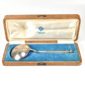 CASED SILVER RUSSIAN LARGE ANOINTING SPOON