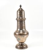 AN EARLY 20TH CENTURY HALLMRKED SILVER SUGAR CASTER