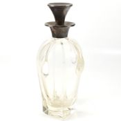 HALLMARKED SILVER & CUT GLASS DRINKS DECANTER