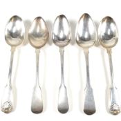 COLLECTION OF 19TH CENTURY HALLMARKED SILVER SERVING SPOONS
