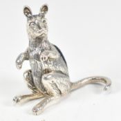 STERLING 925 SILVER PIN CUSHION IN THE FORM OF A KANGAROO