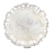 IRISH 1914 DUBLIN HALLMAKRED SILVER SALVER CARD TRAY TBV